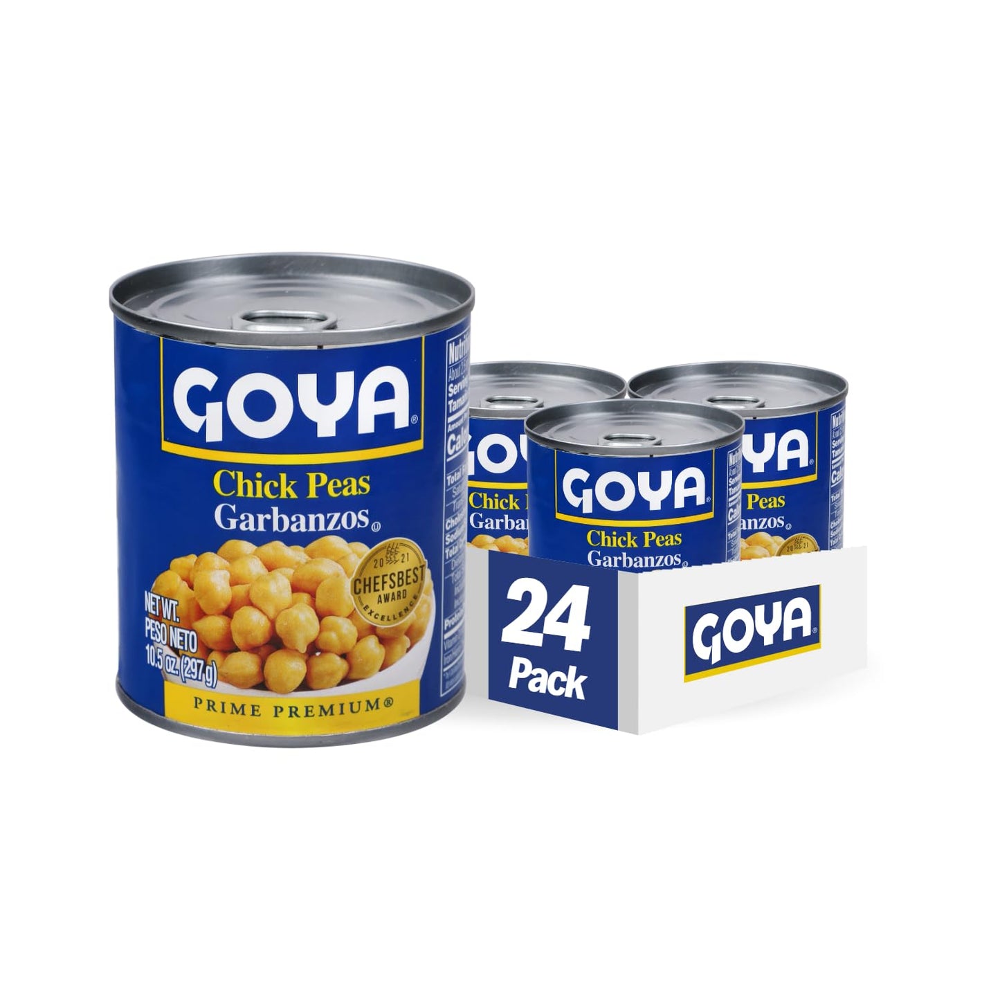 Goya Foods Chick Peas, Garbanzo Beans, 15.5 Ounce (Pack of 8)