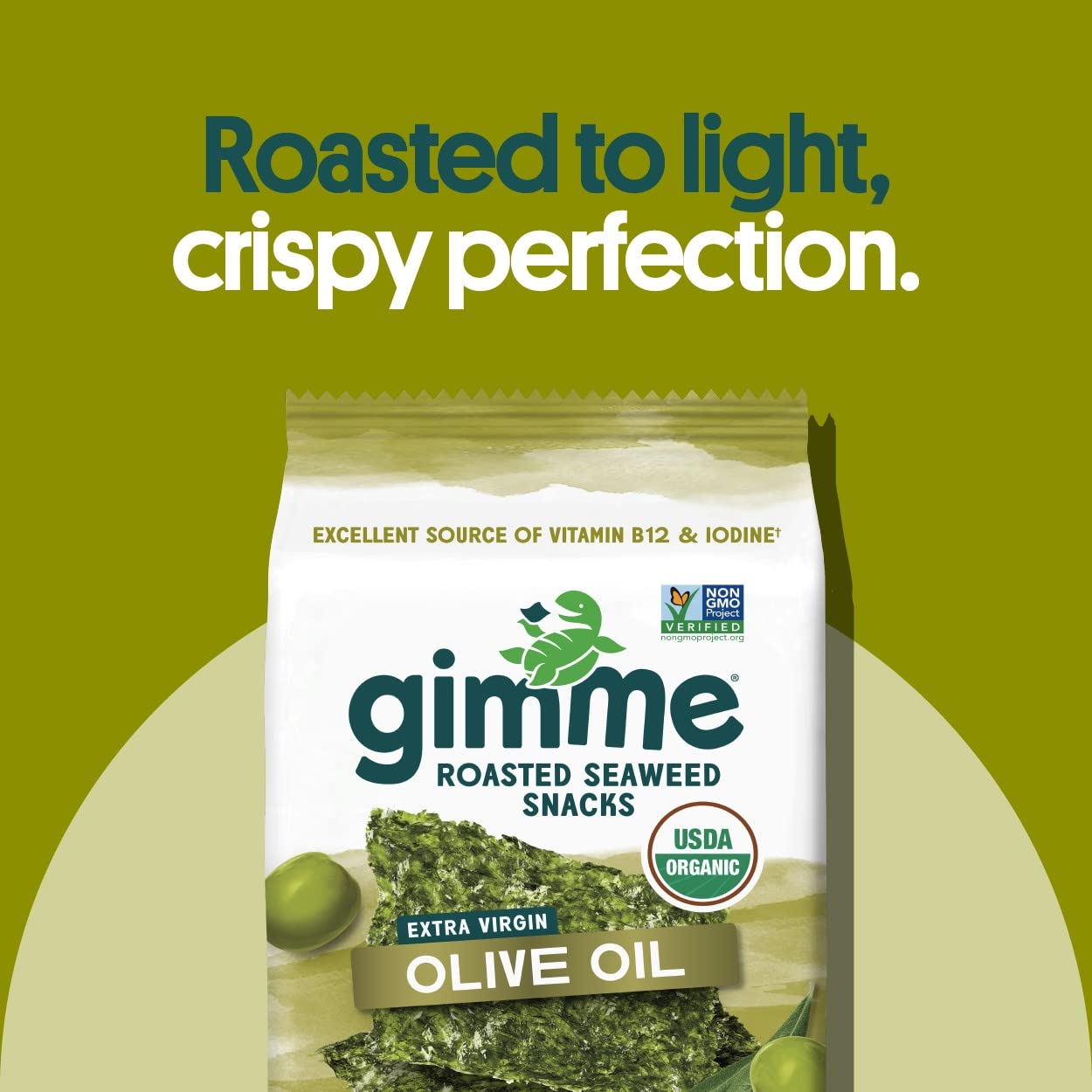 gimMe - Sea Salt & Avocado Oil - 0.16 Oz (Pack of 20) - Organic Roasted Seaweed Sheets - Keto, Vegan, Gluten Free - Great Source of Iodine & Omega 3’s - Healthy On-The-Go Snack for Kids & Adults