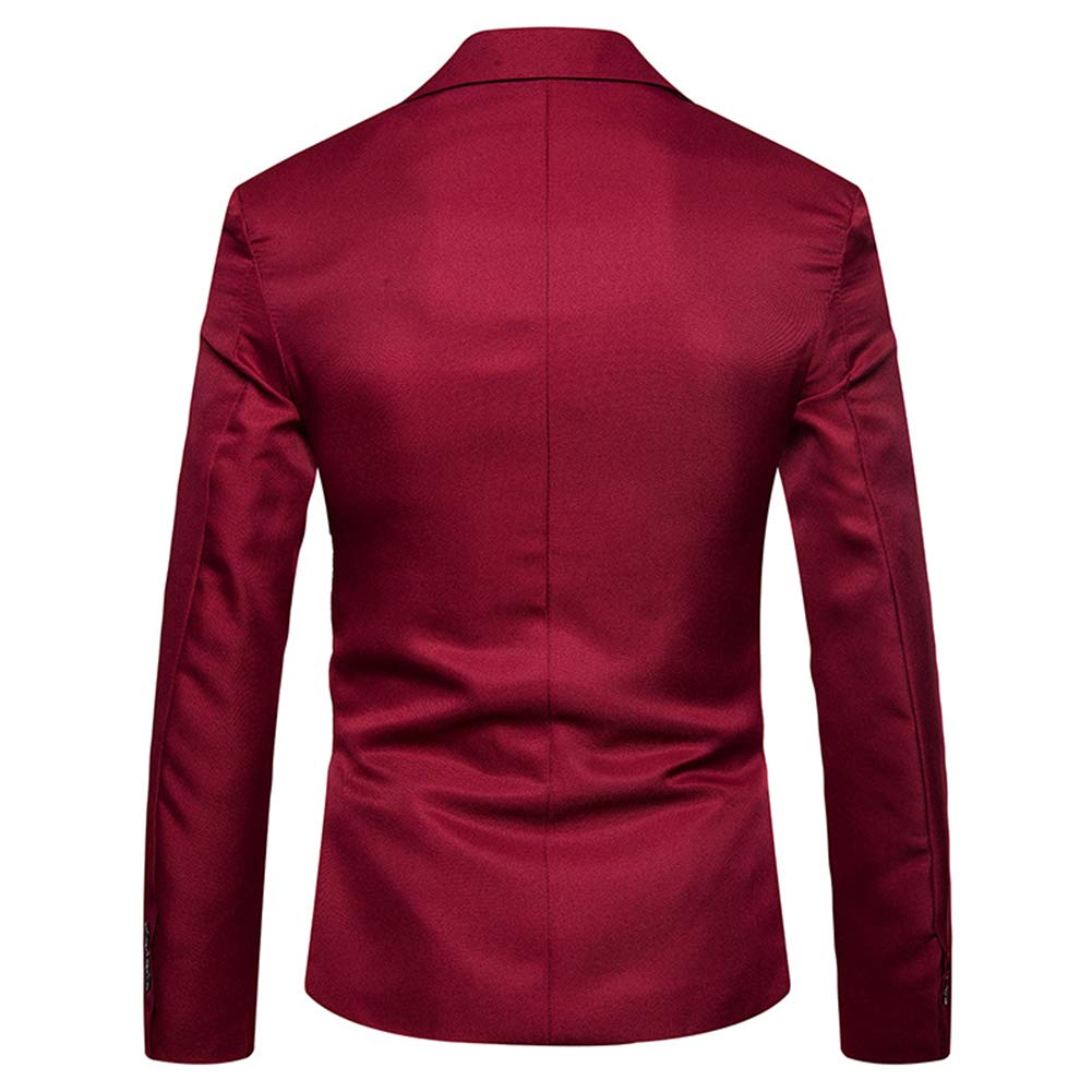 Cloudstyle Mens Casual Slim Fit Suit Jacket 1 Button Daily Blazer Business Sport Coat Tops