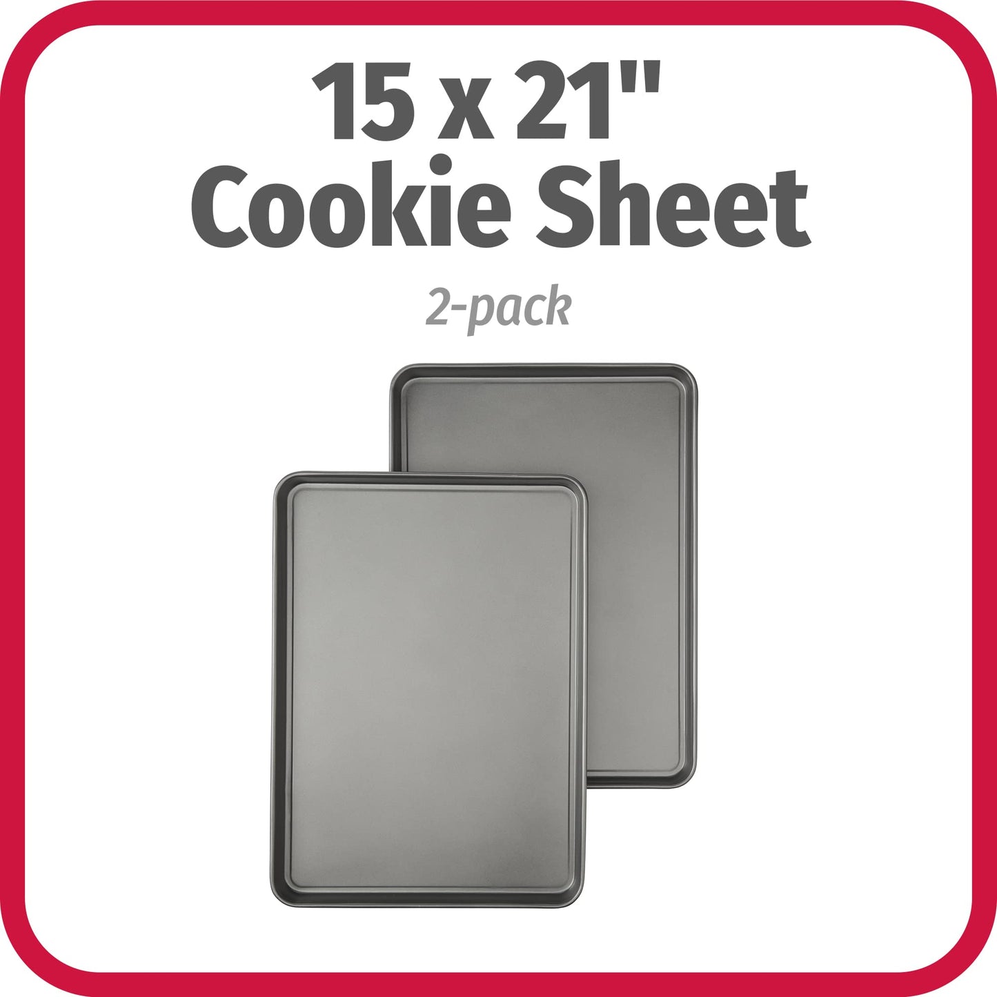 Goodcook Nonstick Steel 3-Piece Cookie Sheet Set