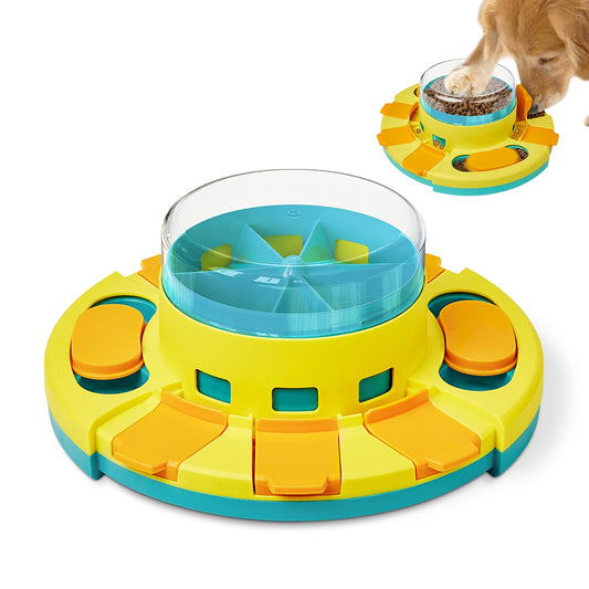 Potaroma Dog Puzzle Toy 2 Levels, Slow Feeder, Dog Food Treat Feeding Toys for IQ Training, Dog Entertainment Toys for All Breeds 4.2 Inch Height