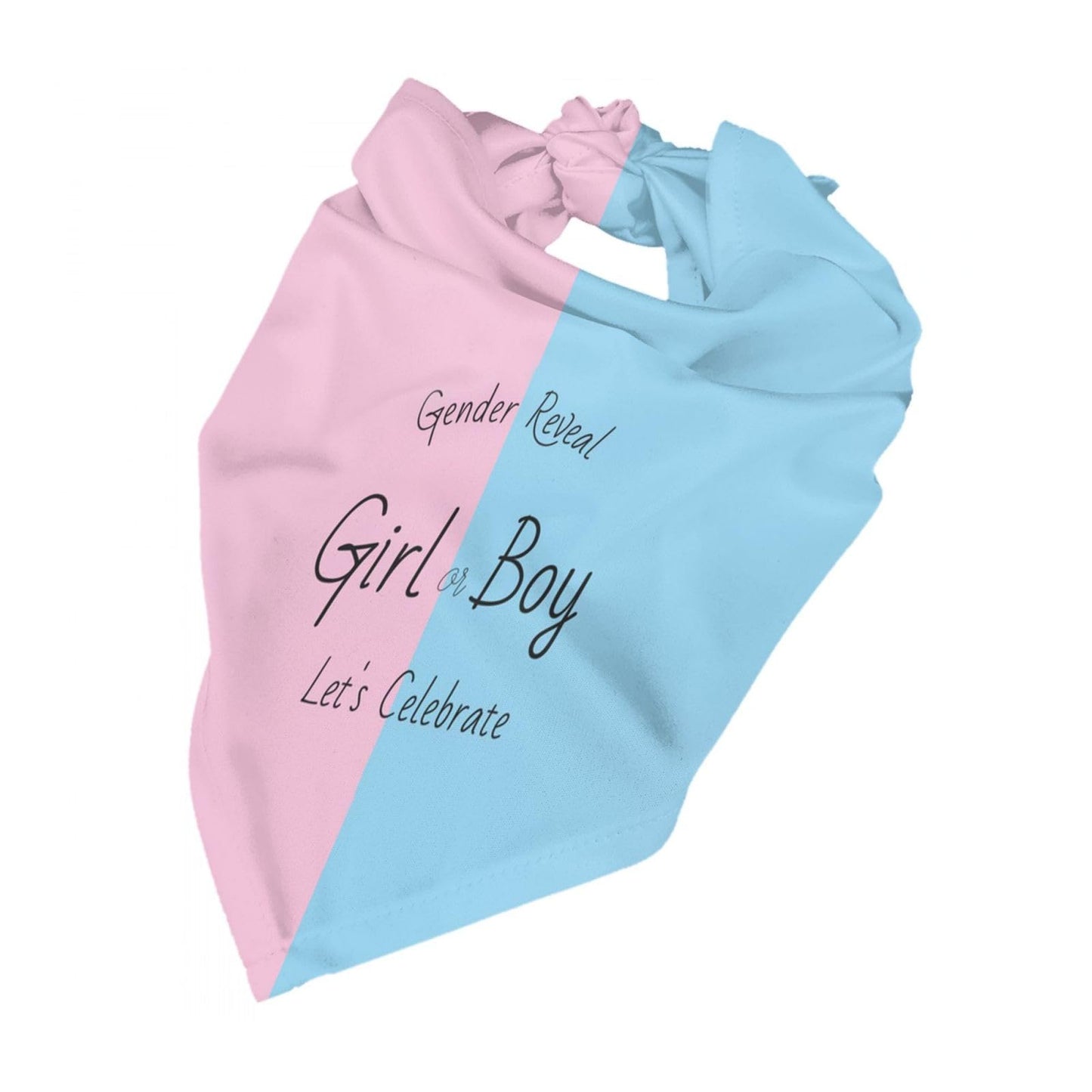 He Or She What Will It Be? Gender Reveal/Baby Announcement Dog Bandana,Pet Neckerchief for Pets Daily Wear Photo Prop Party Supplies (Blue)