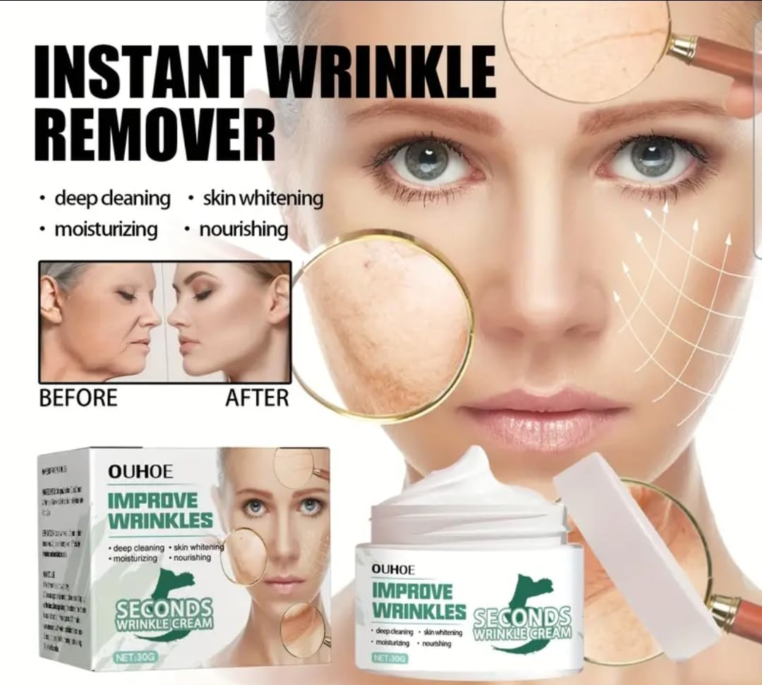 OUHOE Wrinkle Remover for Eyes, and Forehead - Face Moisturizer, Vitamin A for Nourishing - Anti-Aging Face Lift Cream for Men and Women - Great Reviews - Really works.