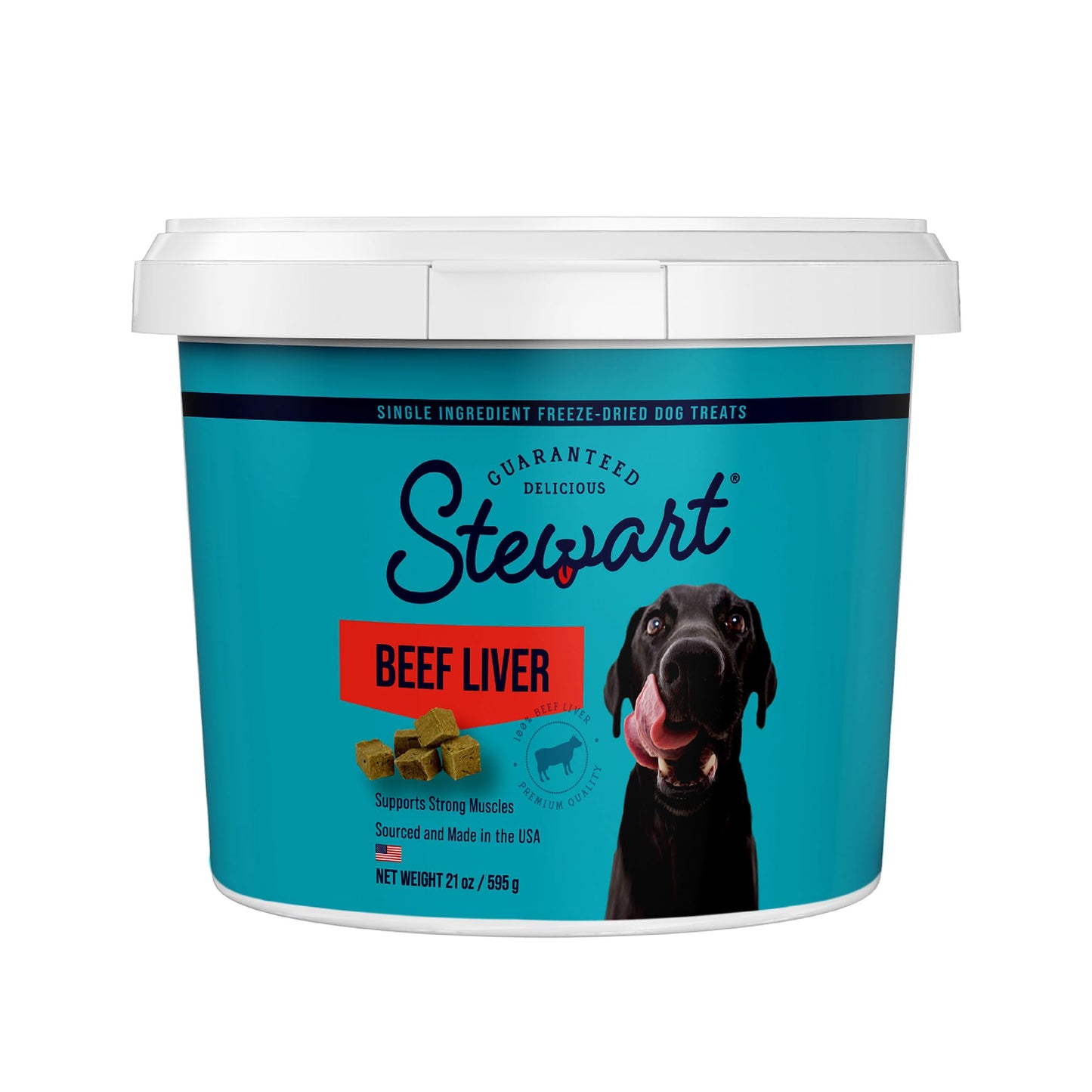 Stewart Freeze Dried Dog Treats, Wild Salmon, 2.75 oz Grain Free & Gluten Free, Resealable Tub, Single Ingredient, Training Treat in Beef Liver, Salmon, Chicken Liver & Chicken Breast 4, 14, 21 oz