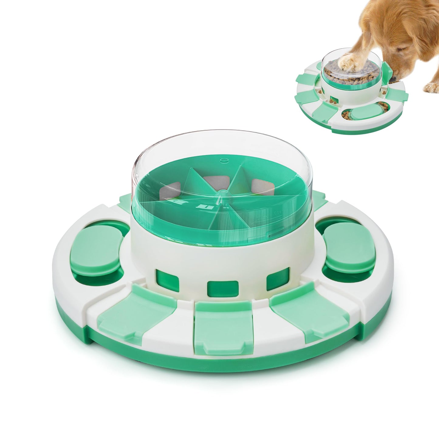 Potaroma Dog Puzzle Toy 2 Levels, Slow Feeder, Dog Food Treat Feeding Toys for IQ Training, Dog Entertainment Toys for All Breeds 4.2 Inch Height