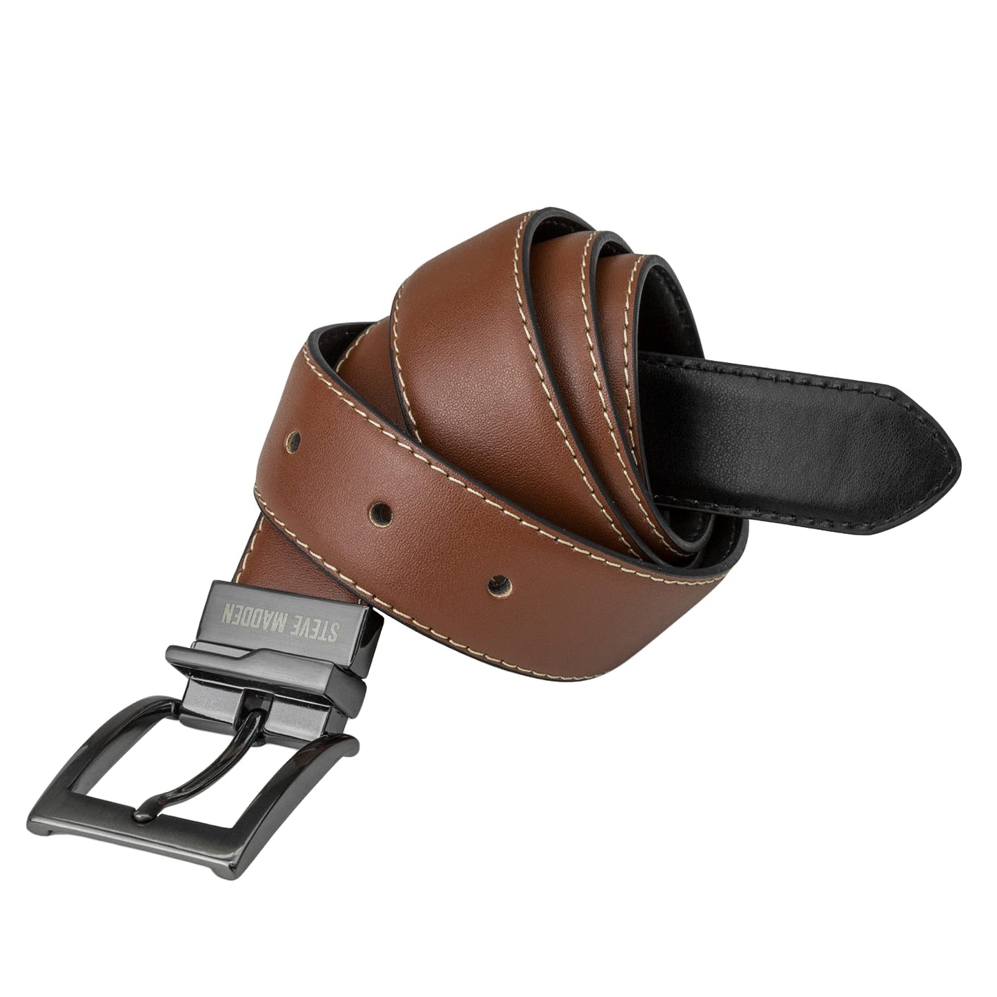 Steve Madden Men's Dress Casual Every Day Leather Belt