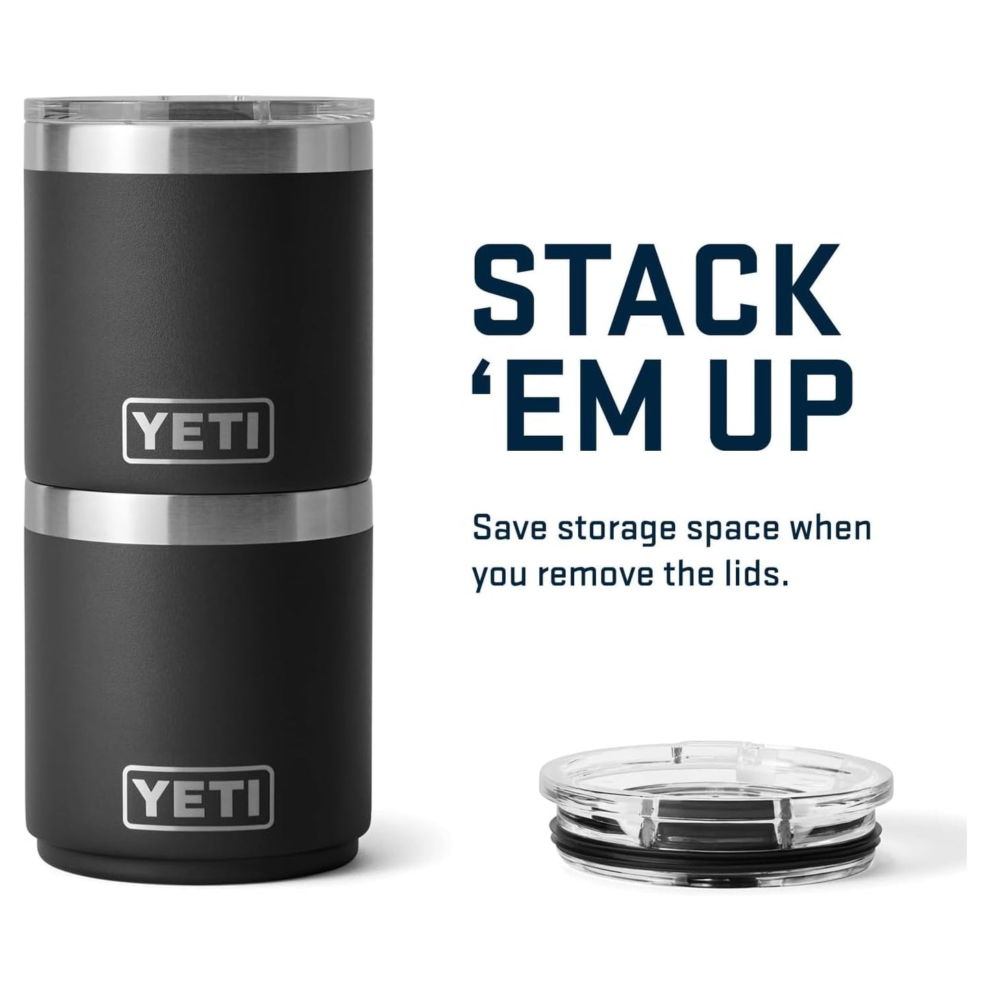 YETI Rambler 10 oz Stackable Lowball 2.0, Vacuum Insulated, Stainless Steel with MagSlider Lid, Charcoal