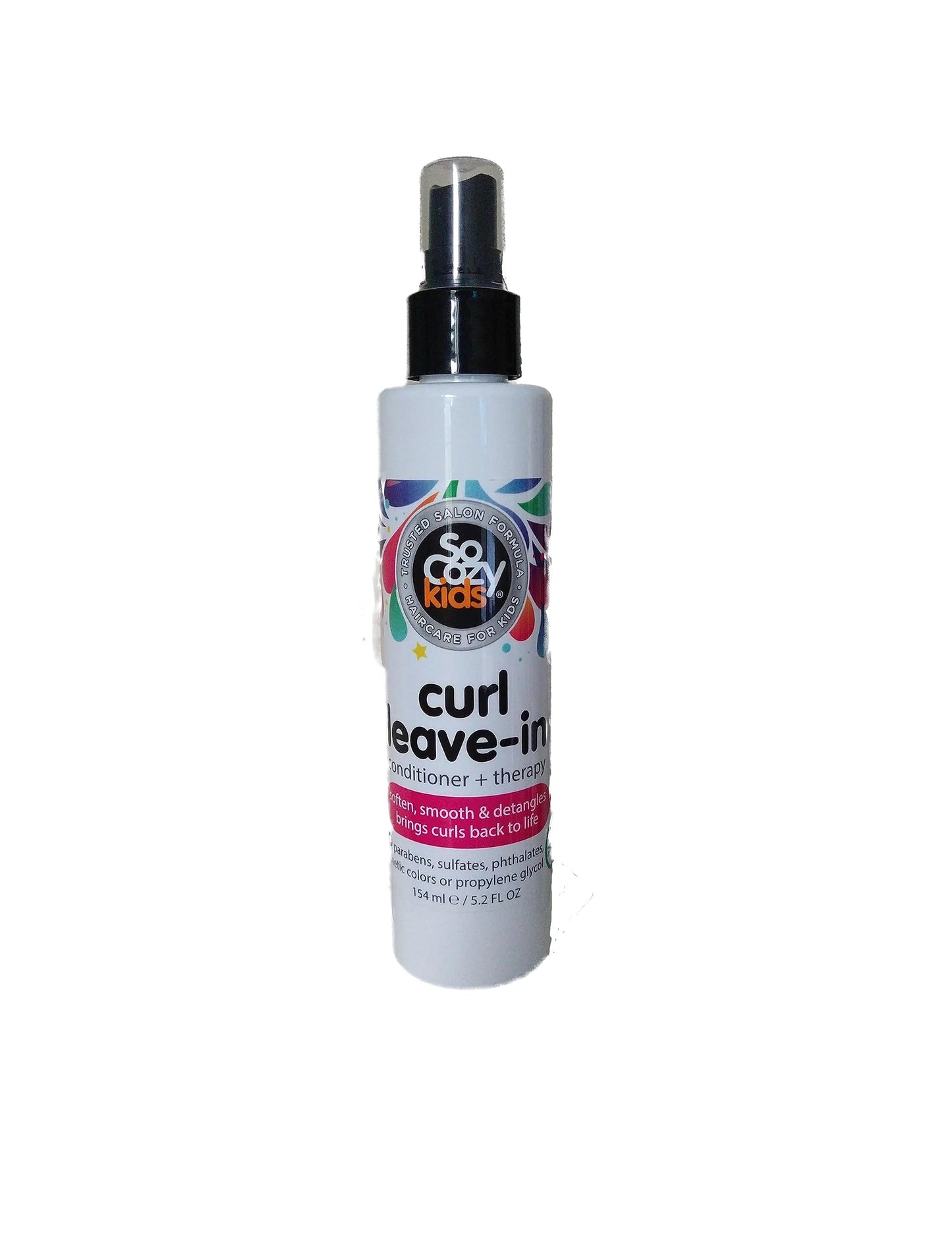 So Cozy Leave In Conditioner Spray (8 Fl Oz) Paraben-Free Detangler for Kids' Curly Hair, Deep Conditioner & Tangle-Free Curls, Gentle & Nourishing with Keratin, Vitamin B5, Olive Oil & Jojoba Oil