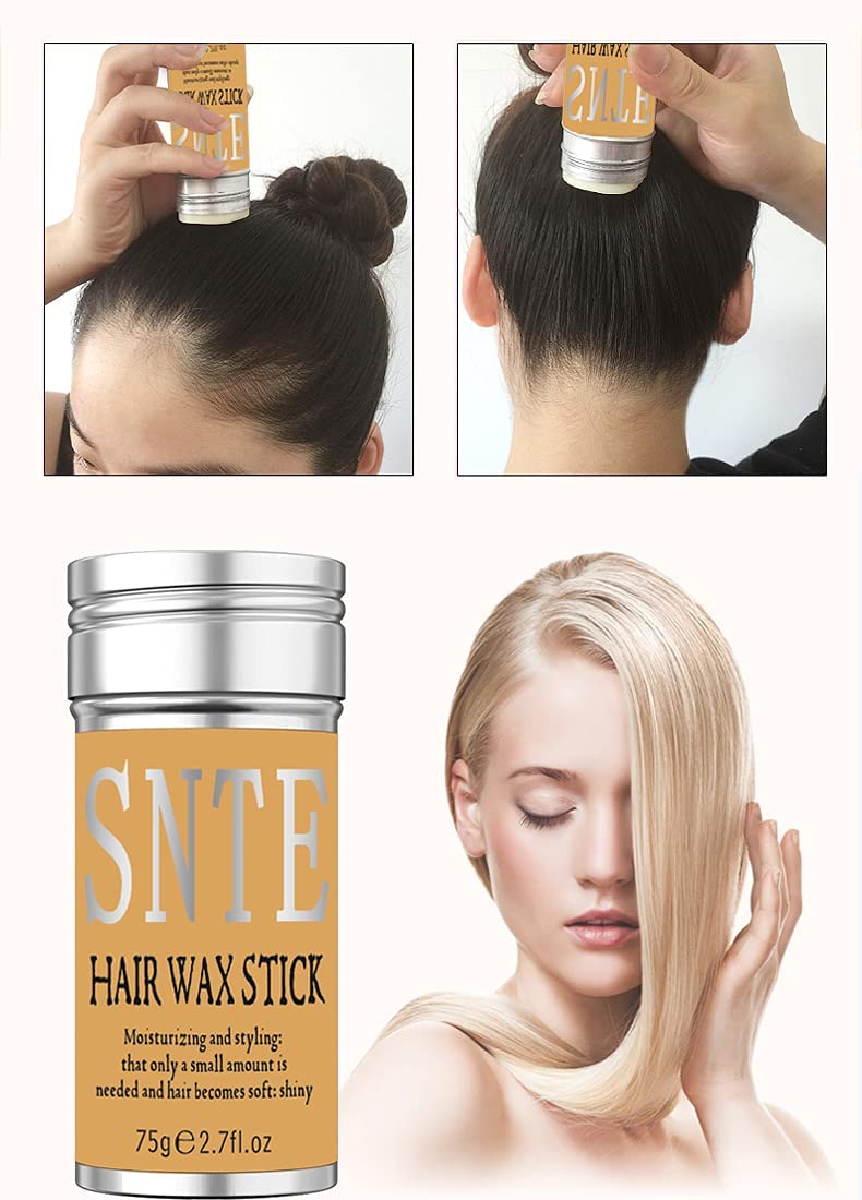 Samnyte Hair Wax Stick, Wax Stick for Hair Slick Stick, Hair Wax Stick for Flyaways Hair Gel Stick Non-greasy Styling Cream for Fly Away & Edge Control Frizz Hair 2.7 Oz