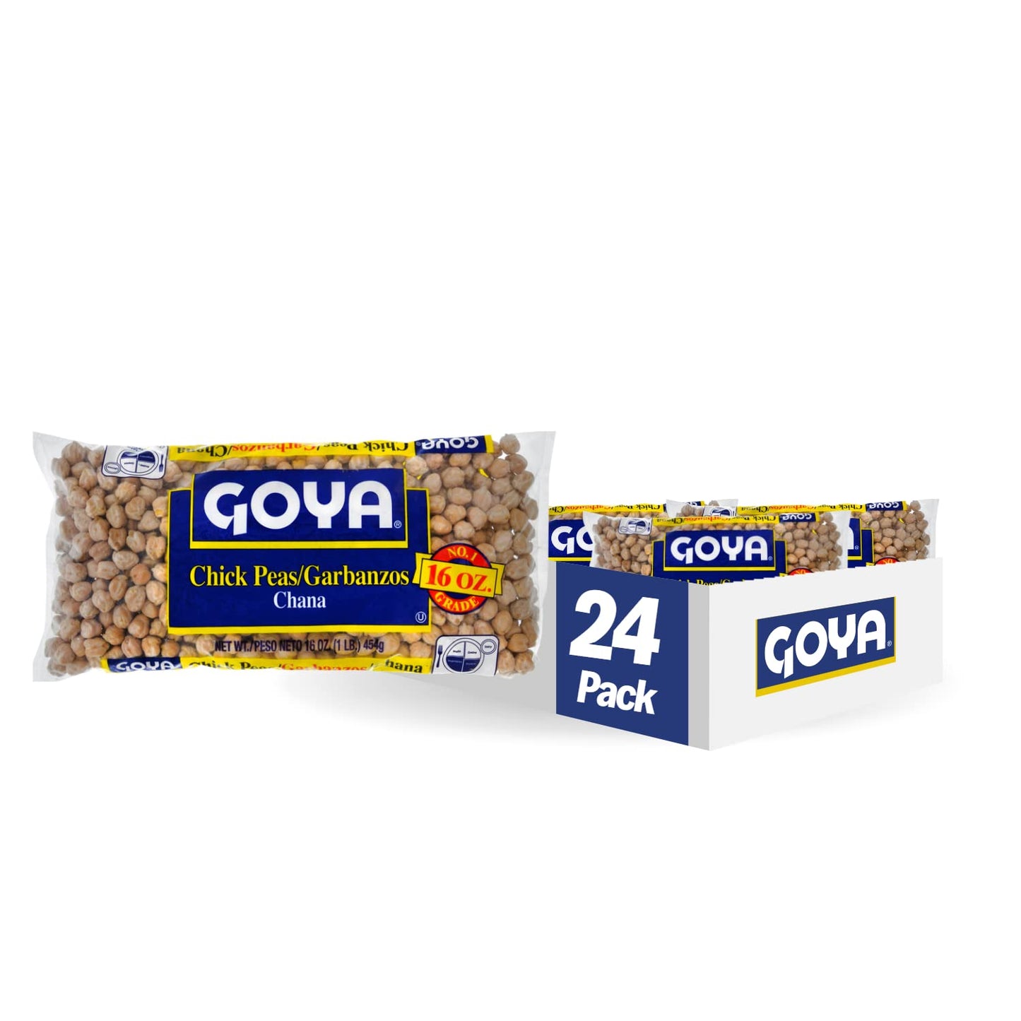 Goya Foods Chick Peas, Garbanzo Beans, 15.5 Ounce (Pack of 8)