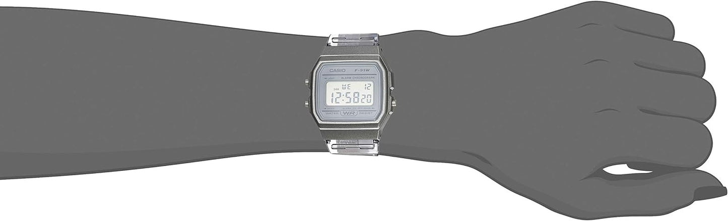 Casio Classic F91W Series Quartz Watch | Water Resistant |1/100 Second Stopwatch | Daily Alarm | Hourly Time Signal |Auto Calendar |SS Caseback |12/24-Hour Format