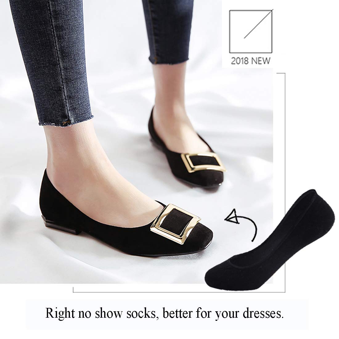 Ultra Low Cut Liner Socks Women No Show Non Slip Hidden Invisible for Flats Boat Summer