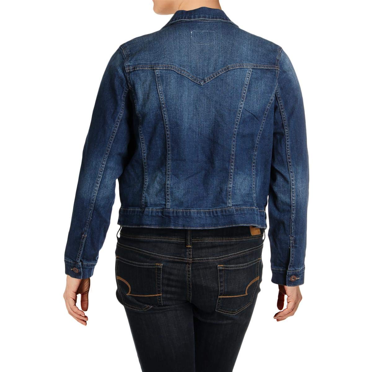 Jessica Simpson Women's Pixie Classic Feminine Fit Crop Jean Jacket