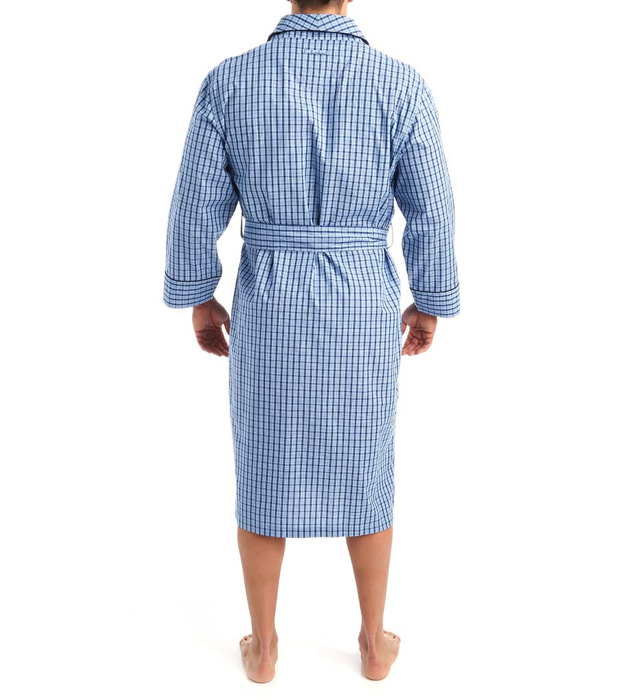 Nautica mens Long-sleeve Lightweight Cotton Woven-robe Bathrobe