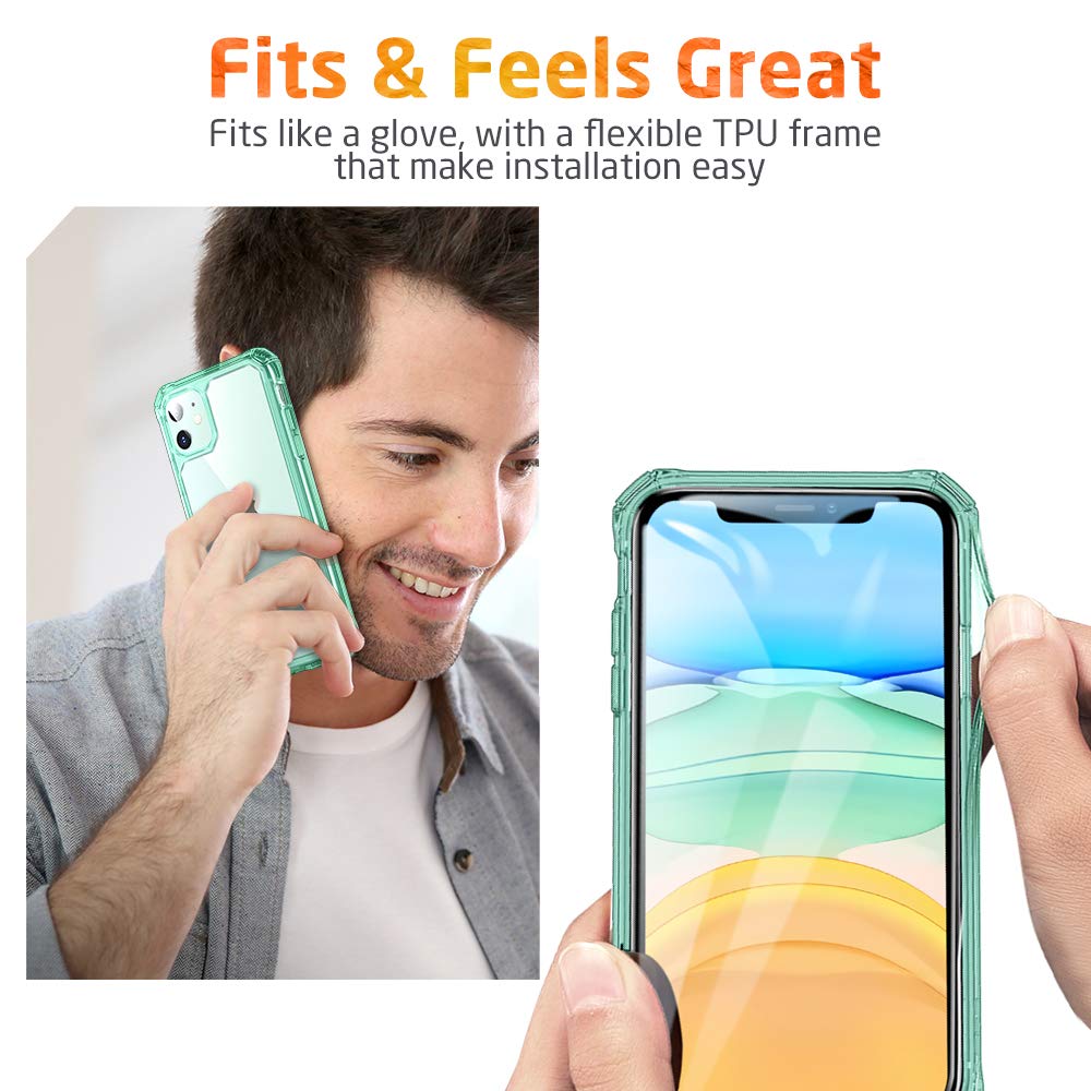 ESR for iPhone 14 Case/iPhone 13 Case, Military-Grade Protection, Shockproof Air-Guard Corners, Yellowing-Resistant Acrylic Back, Phone Case for iPhone 14/iPhone 13, Air Armor Case, Clear