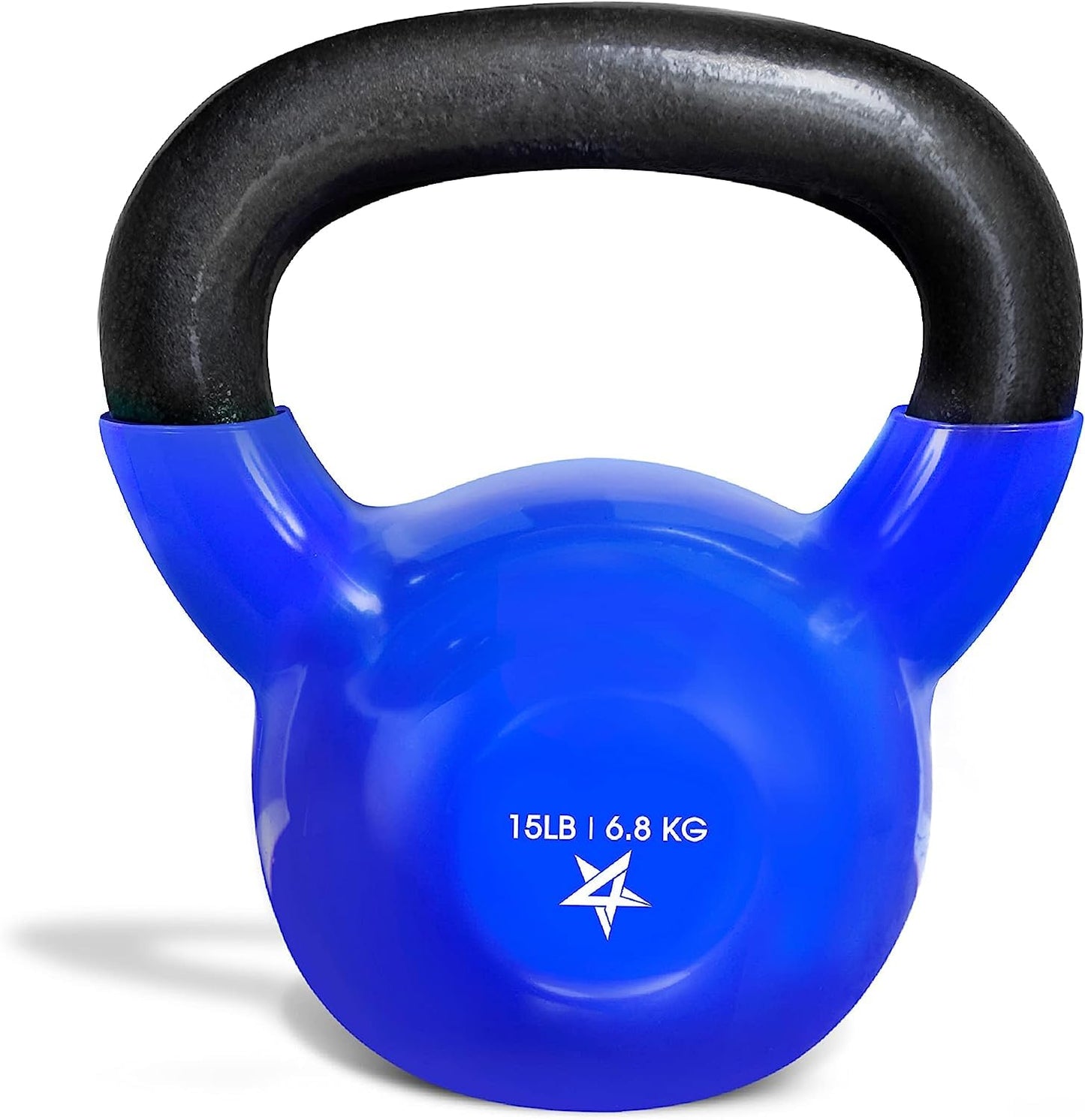 Yes4All Kettlebell Vinyl Coated Cast Iron – Great for Dumbbell Weights Exercises, Full Body Workout Equipment Push up, Grip Strength and Strength Training, PVC