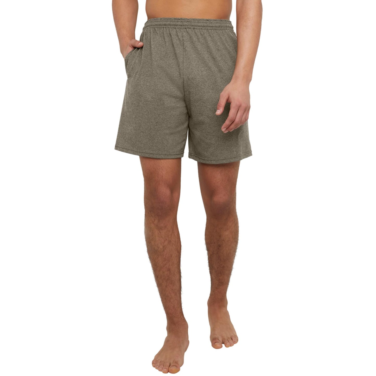 Hanes Men's Athletic Shorts, Favorite Cotton Jersey Shorts, Pull-On Knit Shorts with Pockets, Knit Gym Shorts, 7.5" Inseam