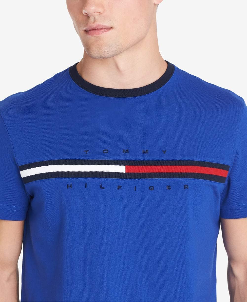 Tommy Hilfiger Men's Short Sleeve Signature Stripe Graphic T-Shirt