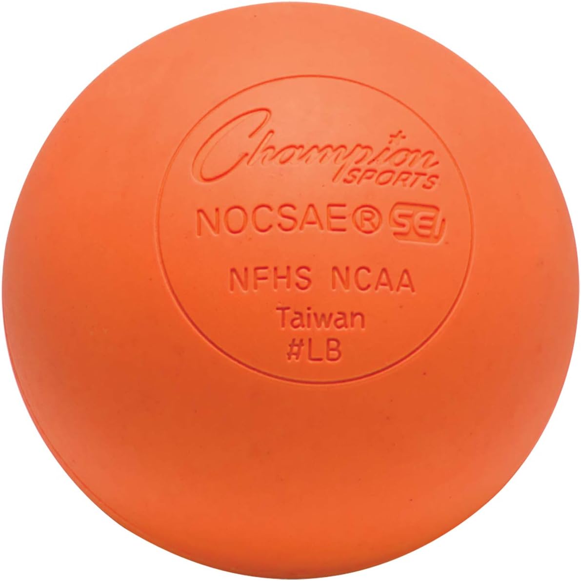 Champion Sports Orange Lacrosse Balls, Official Size - NCAA, NFHS & SEI Certified, 2 count (Pack of 1)