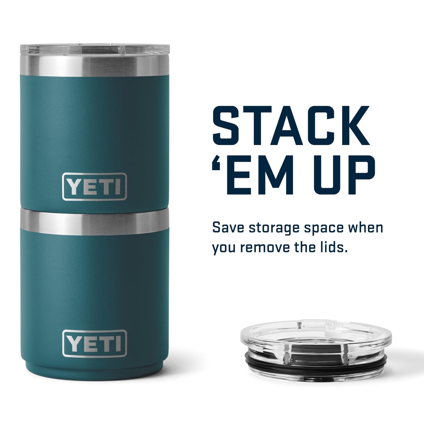 YETI Rambler 10 oz Stackable Lowball 2.0, Vacuum Insulated, Stainless Steel with MagSlider Lid, Charcoal