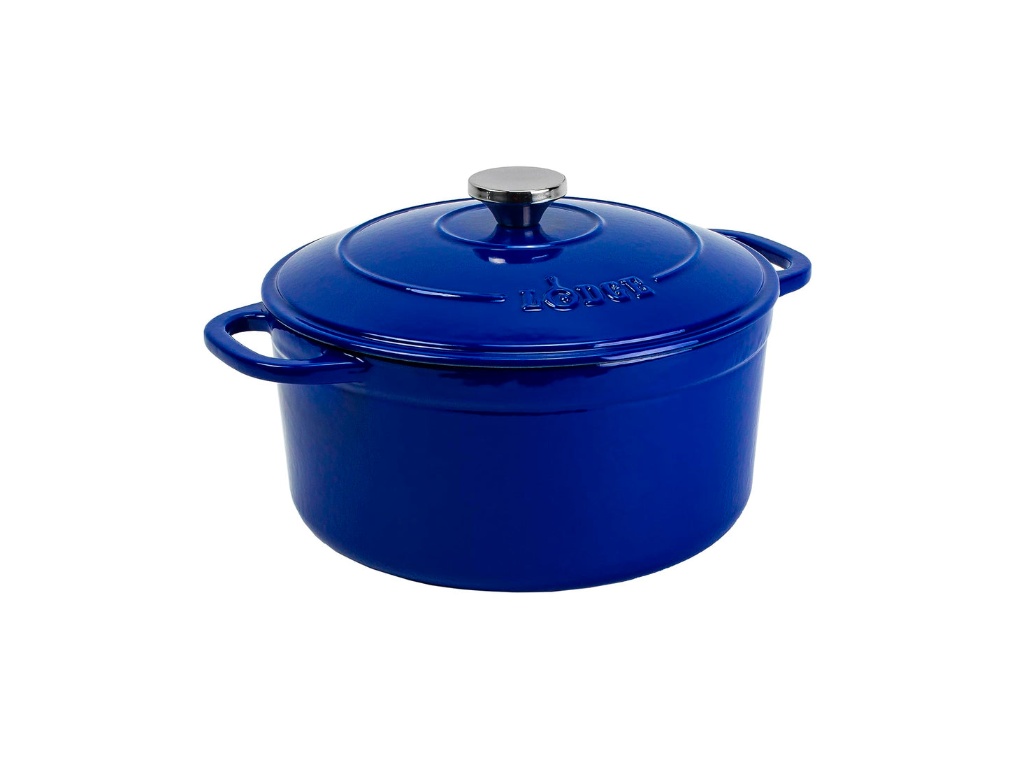 Lodge 6 Quart Enameled Cast Iron Dutch Oven with Lid – Dual Handles – Oven Safe up to 500° F or on Stovetop - Use to Marinate, Cook, Bake, Refrigerate and Serve – Oyster White