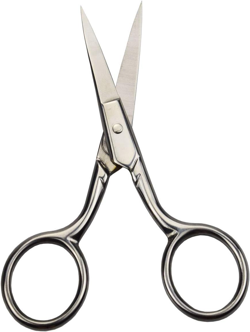 Professional Grooming Scissors for Personal Care Facial Hair Removal and Ear Nose Eyebrow Trimming Stainless Steel Fine Straight Tip Scissors Men