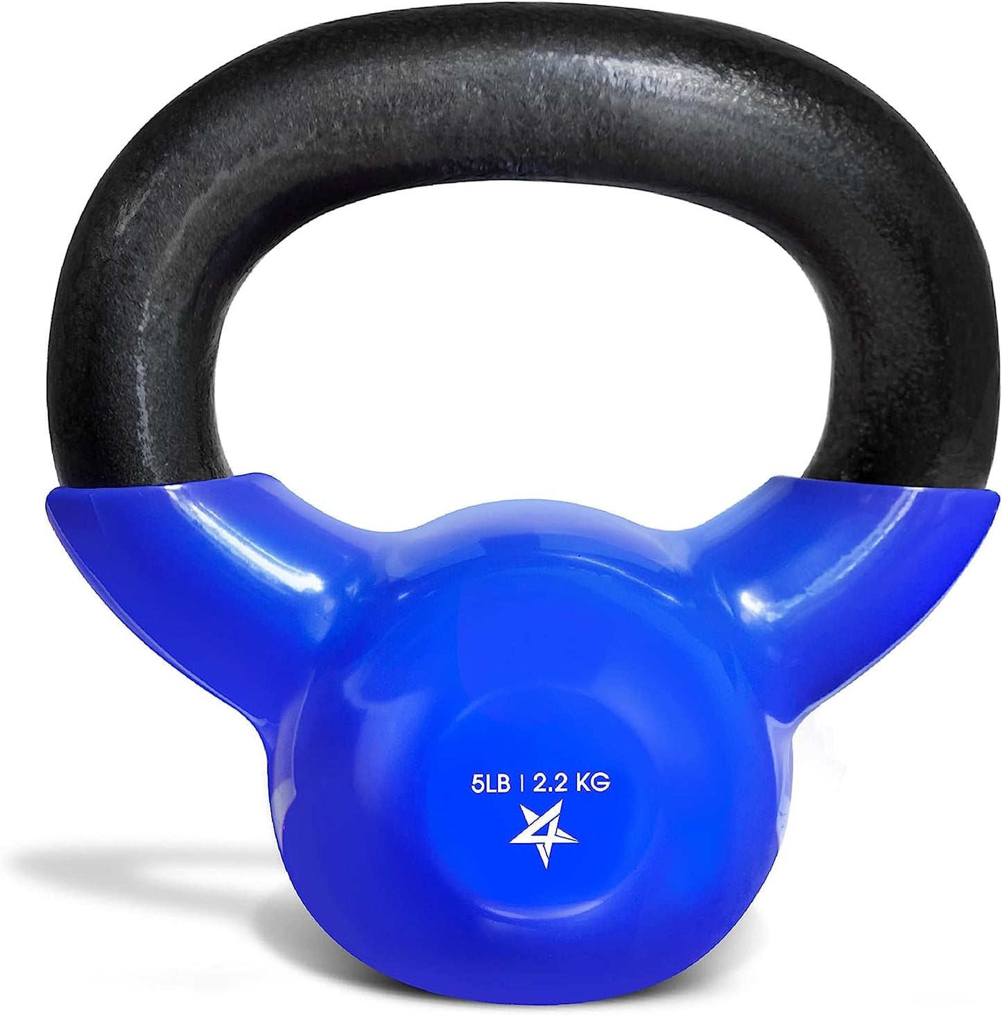 Yes4All Kettlebell Vinyl Coated Cast Iron – Great for Dumbbell Weights Exercises, Full Body Workout Equipment Push up, Grip Strength and Strength Training, PVC