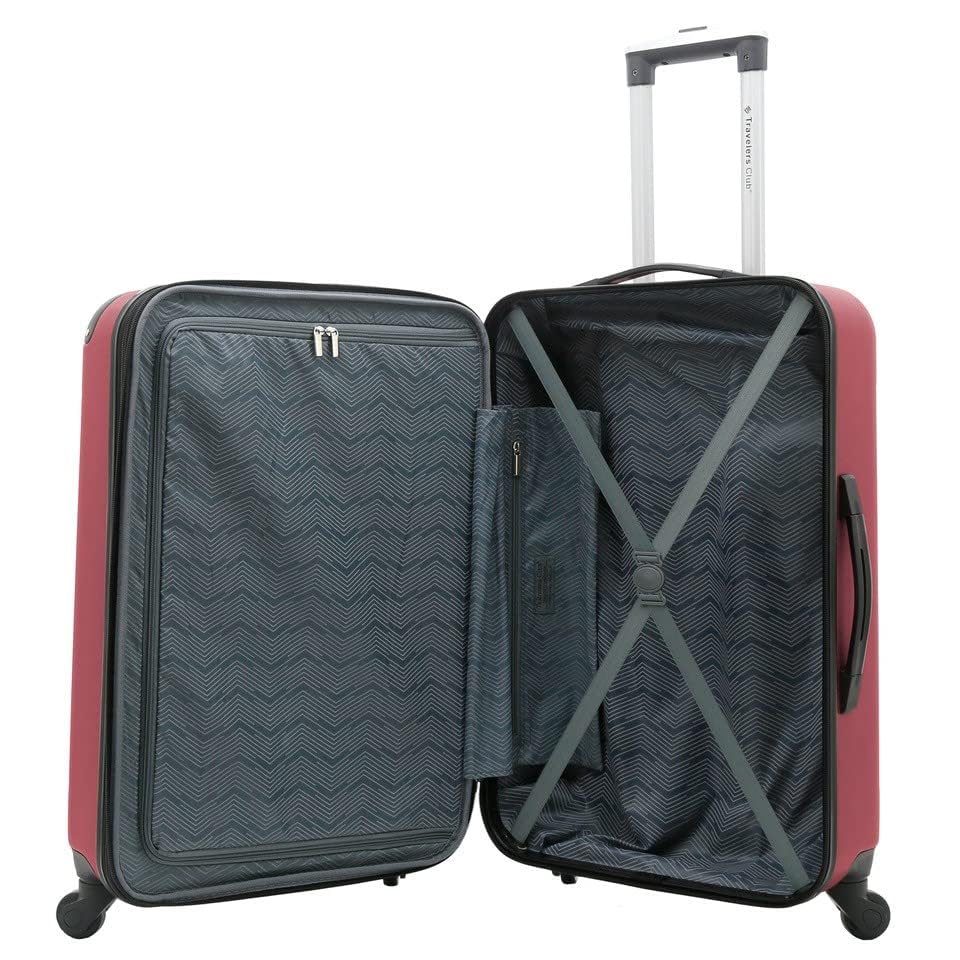 Travelers Club Chicago Hardside Expandable Spinner Luggages, Black, 20" Carry-On