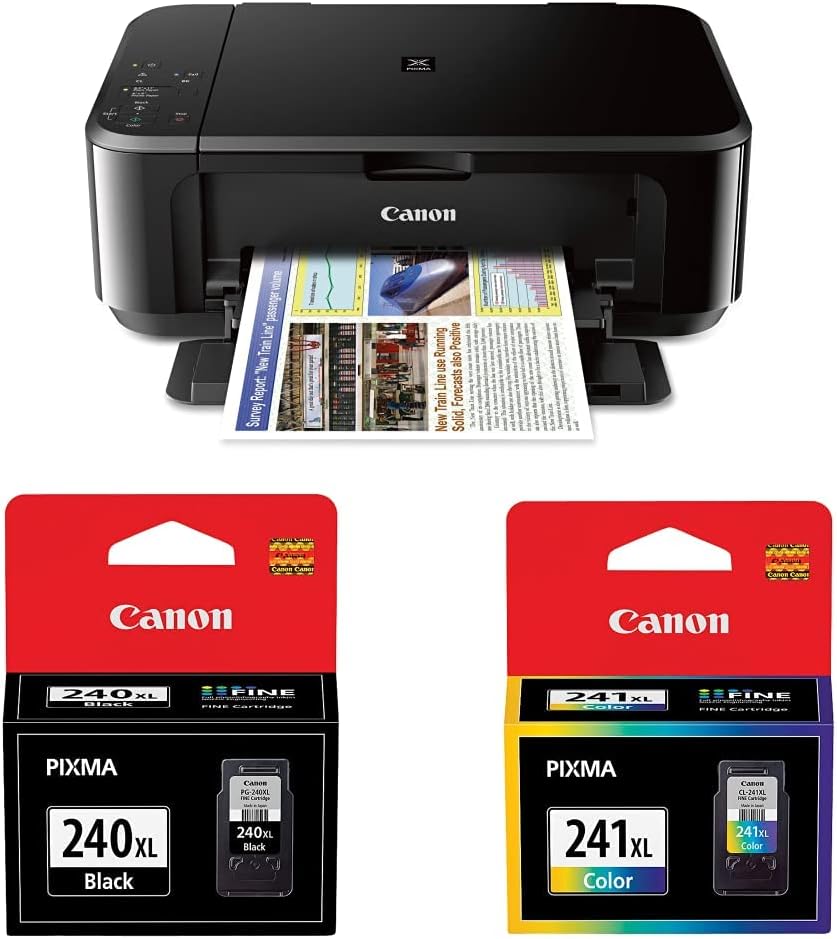 Canon Pixma MG3620 Wireless All-In-One Color Inkjet Printer with Mobile and Tablet Printing, Black