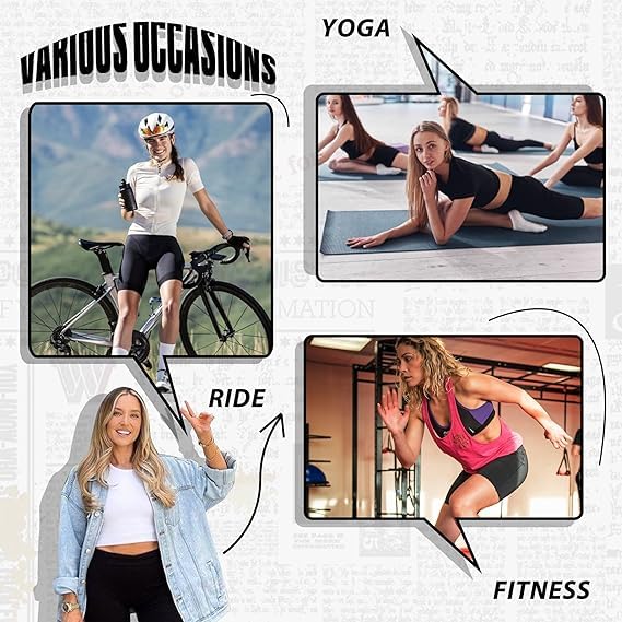 Sundwudu 4 Pack Biker Shorts for Women - 5”/8” High Waist Tummy Control Summer Workout Shorts for Running Yoga Athletic