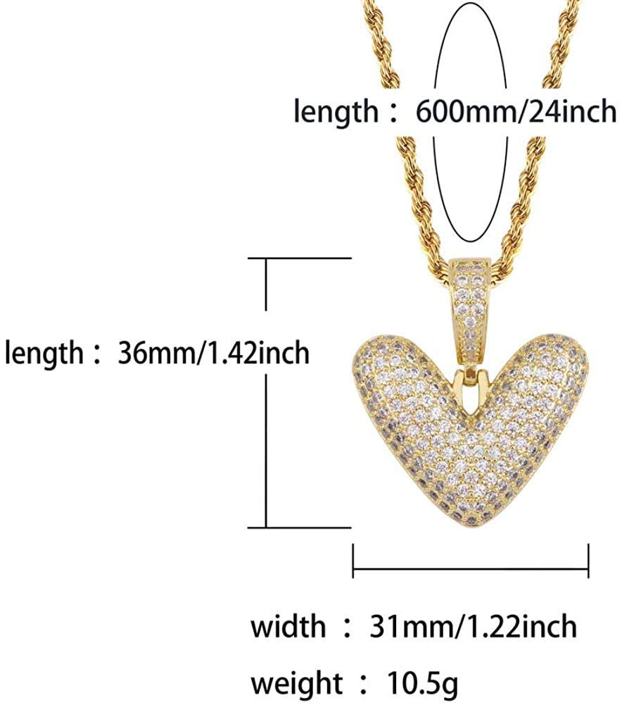 Apzzic Stainless Steel Iced Out Letter Necklace A-Z 26 Capital Initial Alphabet Name Necklace Rope Chain for Women Men Girl Gold Silver