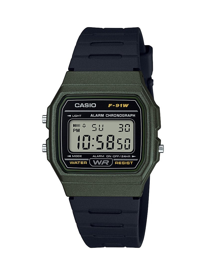 Casio Classic F91W Series Quartz Watch | Water Resistant |1/100 Second Stopwatch | Daily Alarm | Hourly Time Signal |Auto Calendar |SS Caseback |12/24-Hour Format