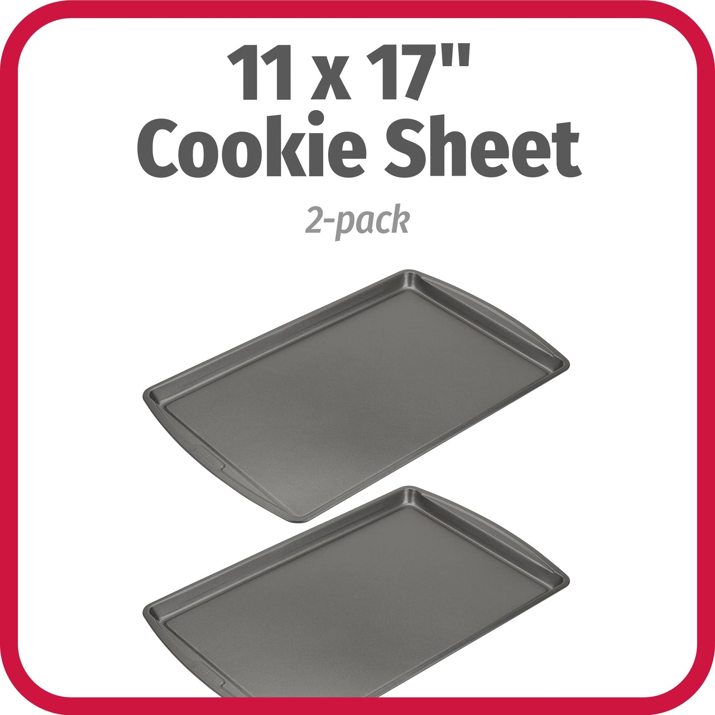 Goodcook Nonstick Steel 3-Piece Cookie Sheet Set