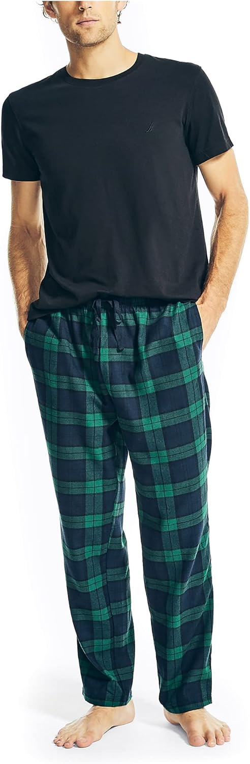 Nautica Men's Plaid Flannel Pajama Pant Set