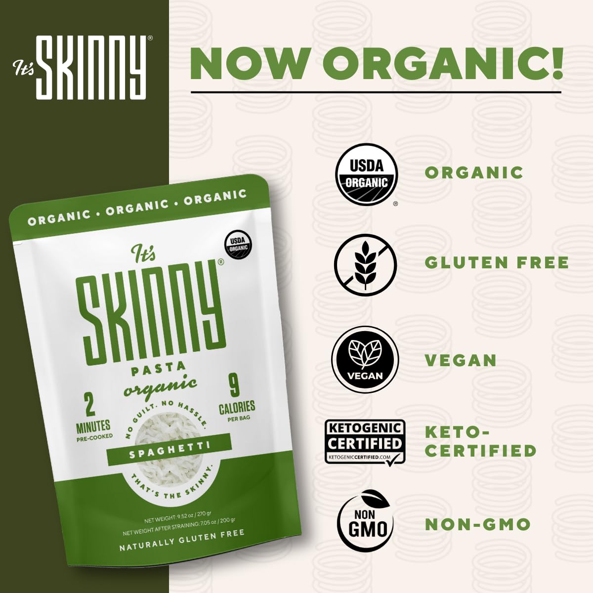 It’s Skinny Variety Pack — Healthy, Low-Carb, Low Calorie Konjac Pasta — Fully Cooked and Ready to Eat — Keto, Gluten Free, Vegan, and Paleo-Friendly (6-Pack)