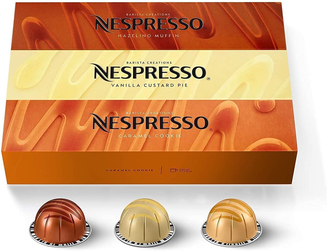 Nespresso Capsules Vertuo, Barista Flavored Pack, Medium Roast Coffee, 30 Count Coffee Pods, Brews 7.77 fl. oz