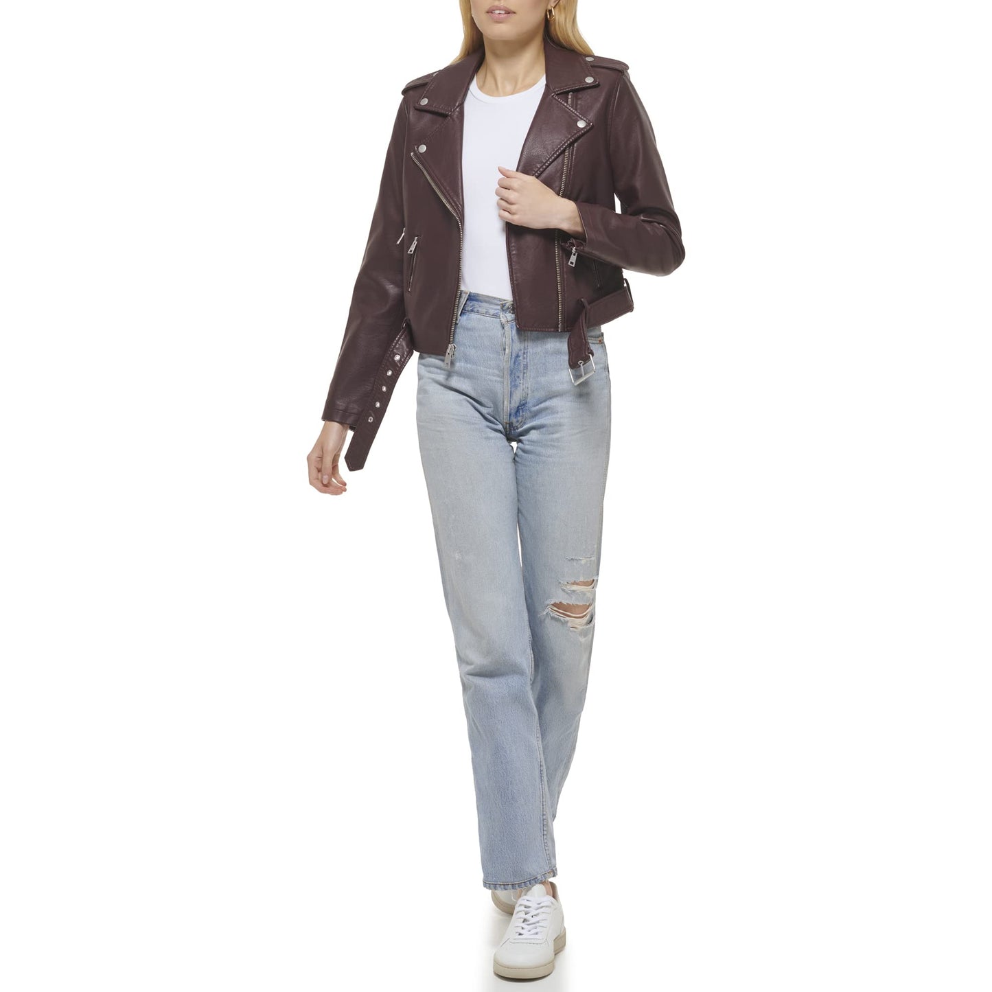 Levi's Women's Belted Faux Leather Moto Jacket (Regular & Plus Size)