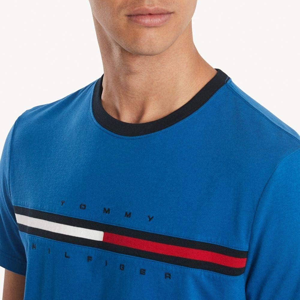 Tommy Hilfiger Men's Short Sleeve Signature Stripe Graphic T-Shirt