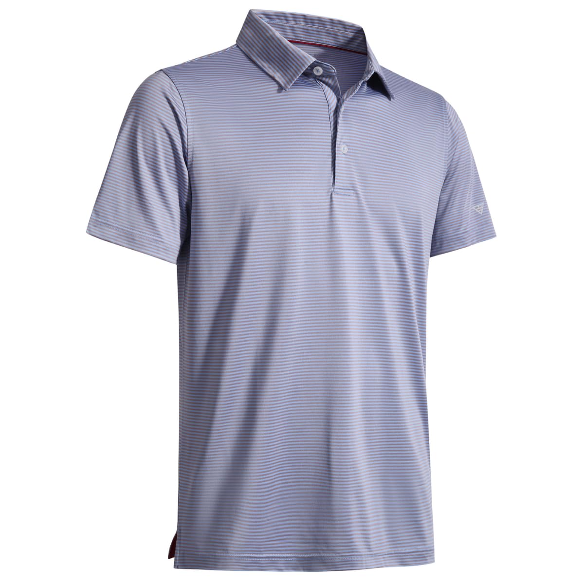 Men's Golf Polo Shirts Short Sleeve Striped Performance Moisture Wicking Dry Fit Golf Shirts for Men