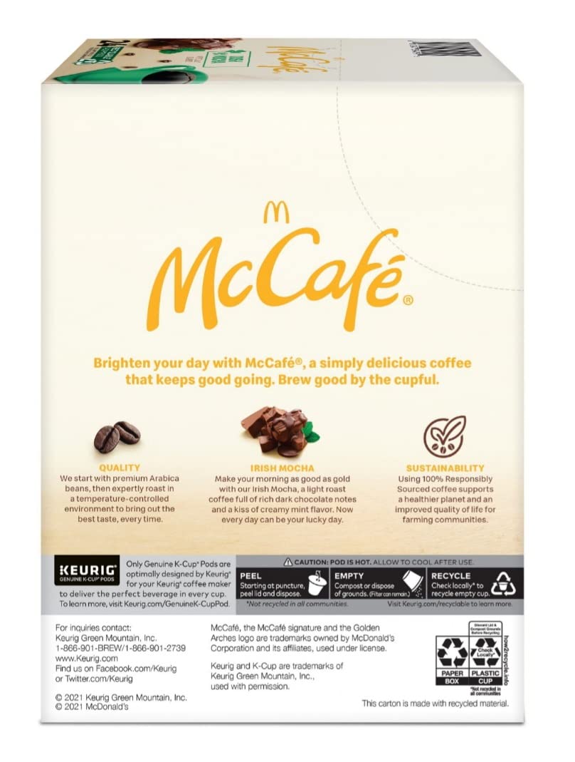 McCafe Premium Roast Coffee, Keurig Single Serve K-Cup Pods, Medium Roast, 24 Count (Pack of 4)