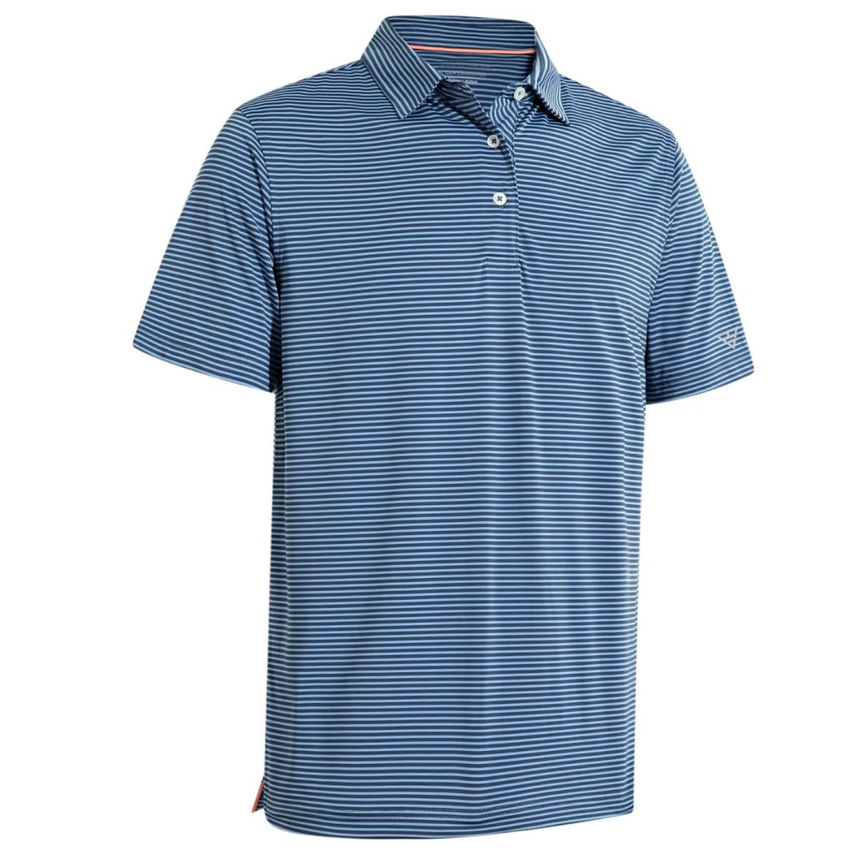 Men's Golf Polo Shirts Short Sleeve Striped Performance Moisture Wicking Dry Fit Golf Shirts for Men