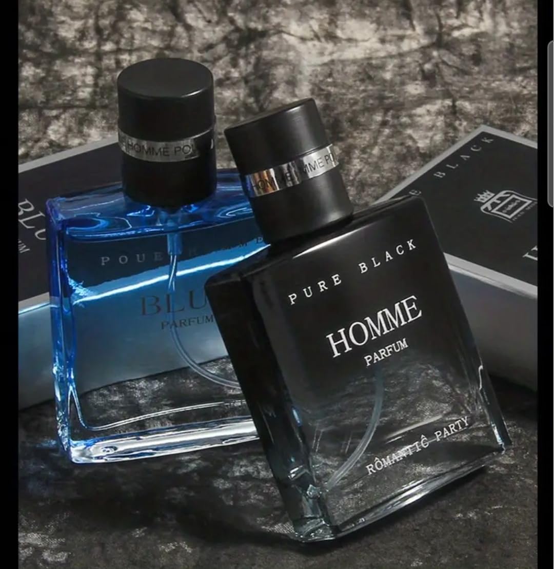 Pure Homme or Blue Designer like Eau de Toilette Spray Men's Cologne, 1.02 fl. oz, Homme is Notes of Tobacco, and Vanilla and Sandle wood or Blue is Citris, Jasmine and Cedar. (Homme 1.02oz)