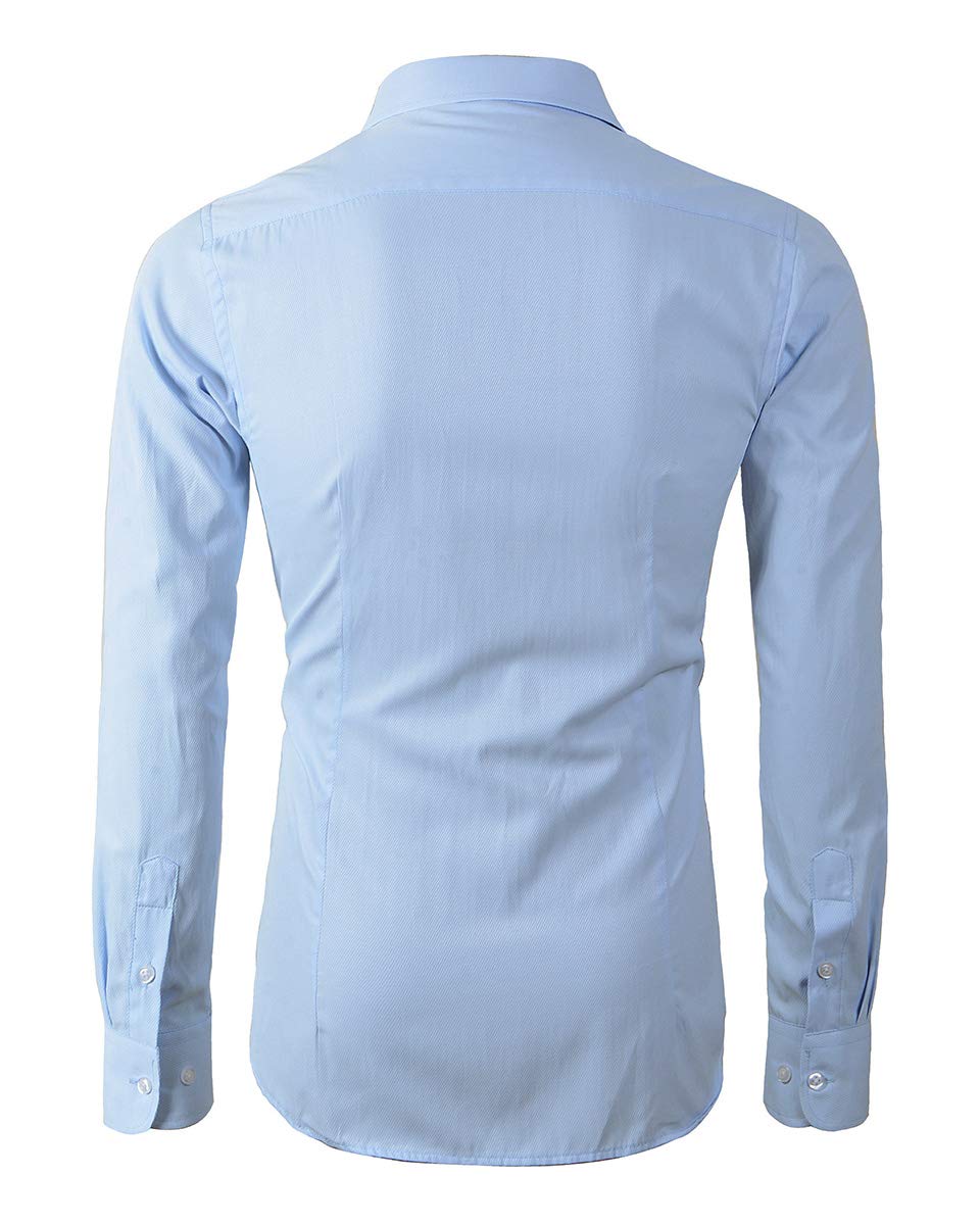 Beninos Mens Long Sleeve Slim Fit Dress Shirts