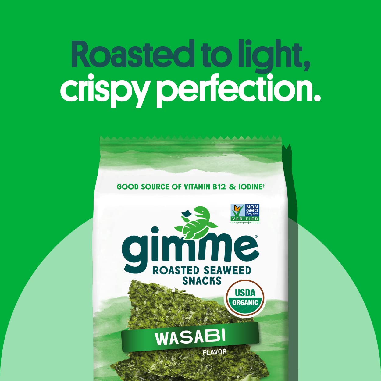 gimMe - Sea Salt & Avocado Oil - 0.16 Oz (Pack of 20) - Organic Roasted Seaweed Sheets - Keto, Vegan, Gluten Free - Great Source of Iodine & Omega 3’s - Healthy On-The-Go Snack for Kids & Adults