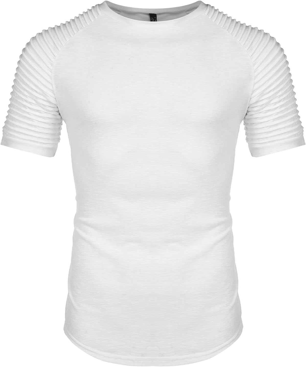 COOFANDY Men's Muscle T-Shirt Pleated Raglan Sleeve Bodybuilding Gym Tee Short Sleeve Fashion Workout Shirts Hipster Shirt