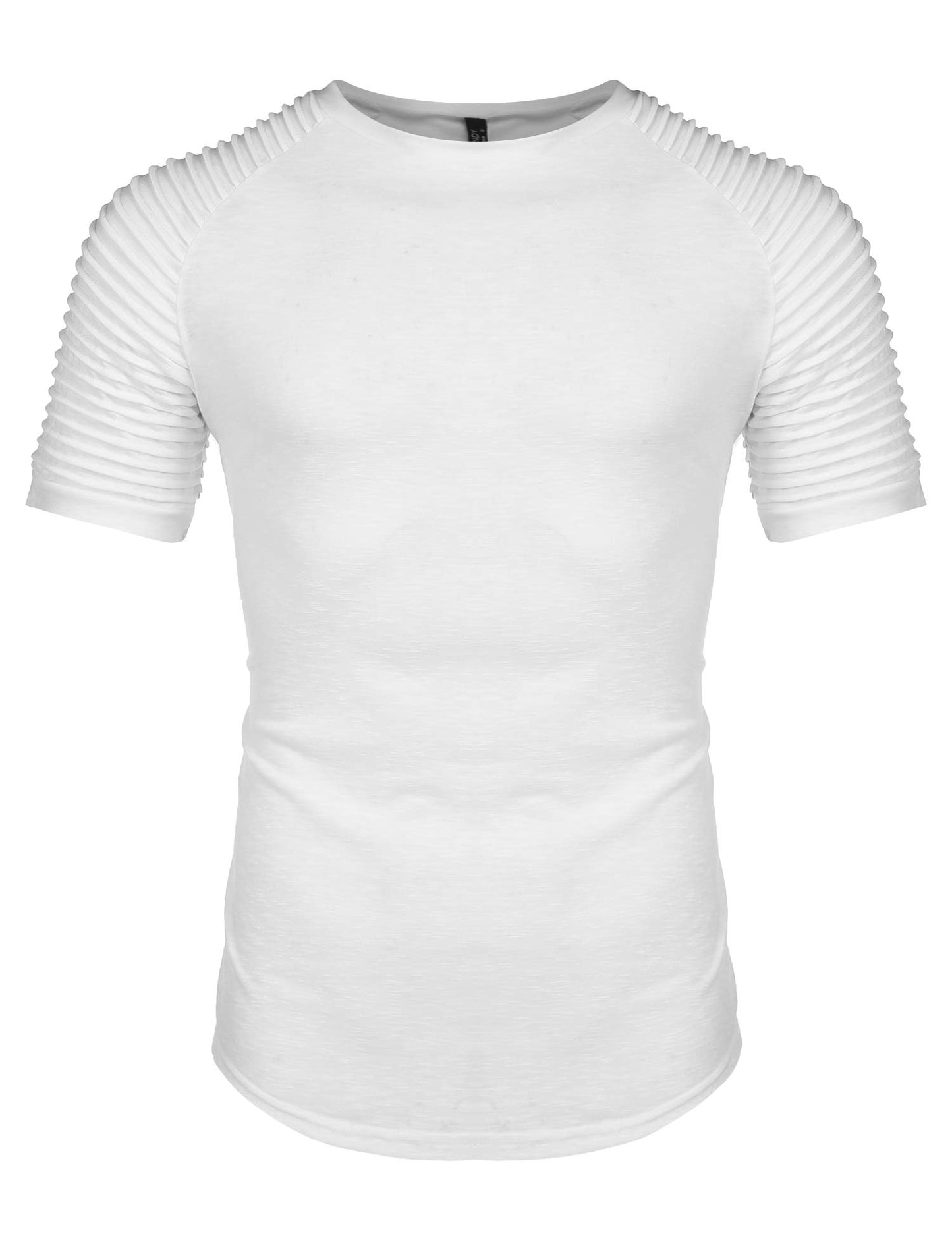 COOFANDY Men's Muscle T-Shirt Pleated Raglan Sleeve Bodybuilding Gym Tee Short Sleeve Fashion Workout Shirts Hipster Shirt