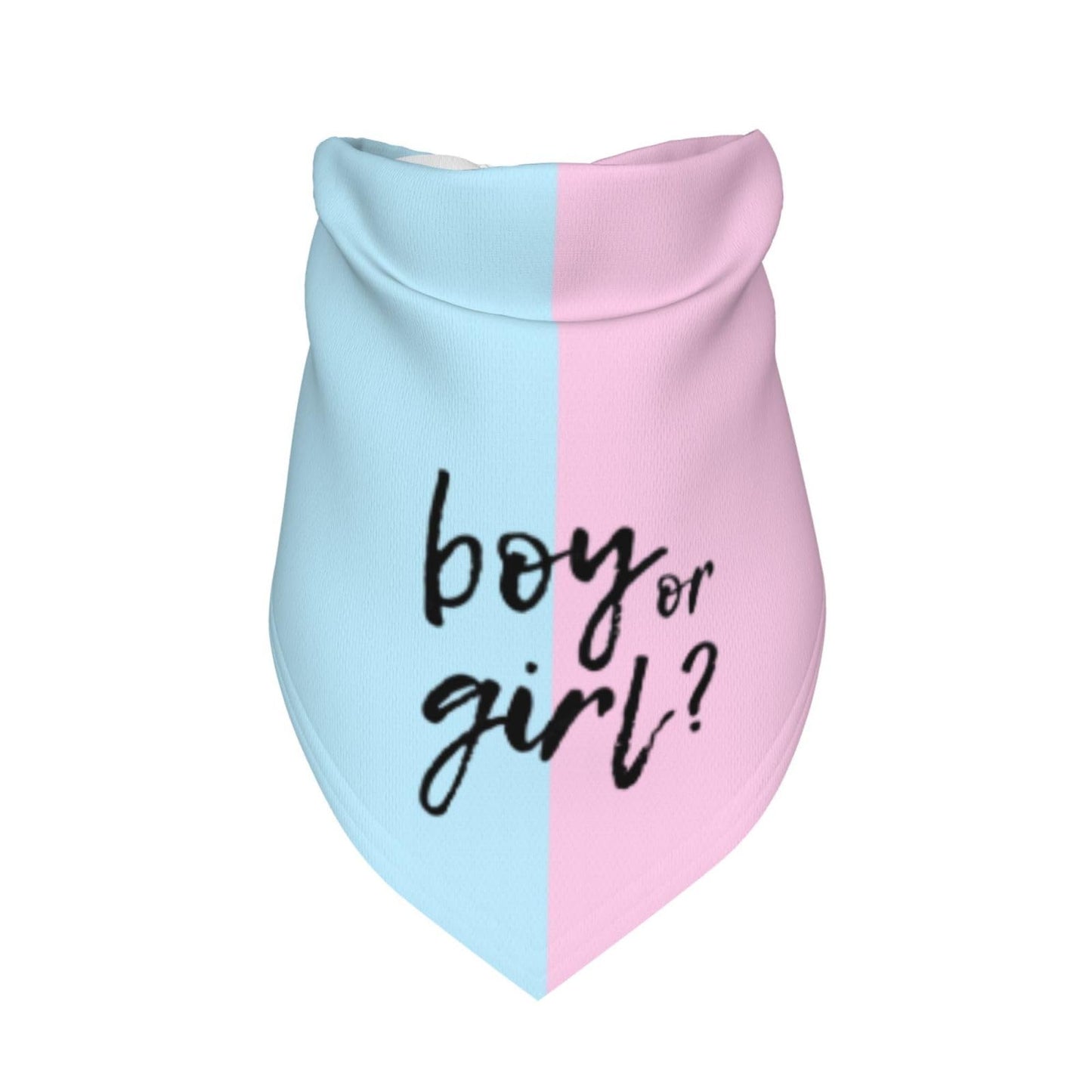 He Or She What Will It Be? Gender Reveal/Baby Announcement Dog Bandana,Pet Neckerchief for Pets Daily Wear Photo Prop Party Supplies (Blue)