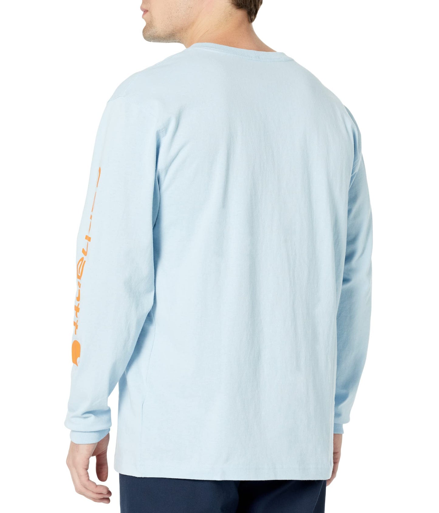 Carhatt Mens Loose Fit Heavyweight LongSleeve Logo Sleeve Graphic TShirt