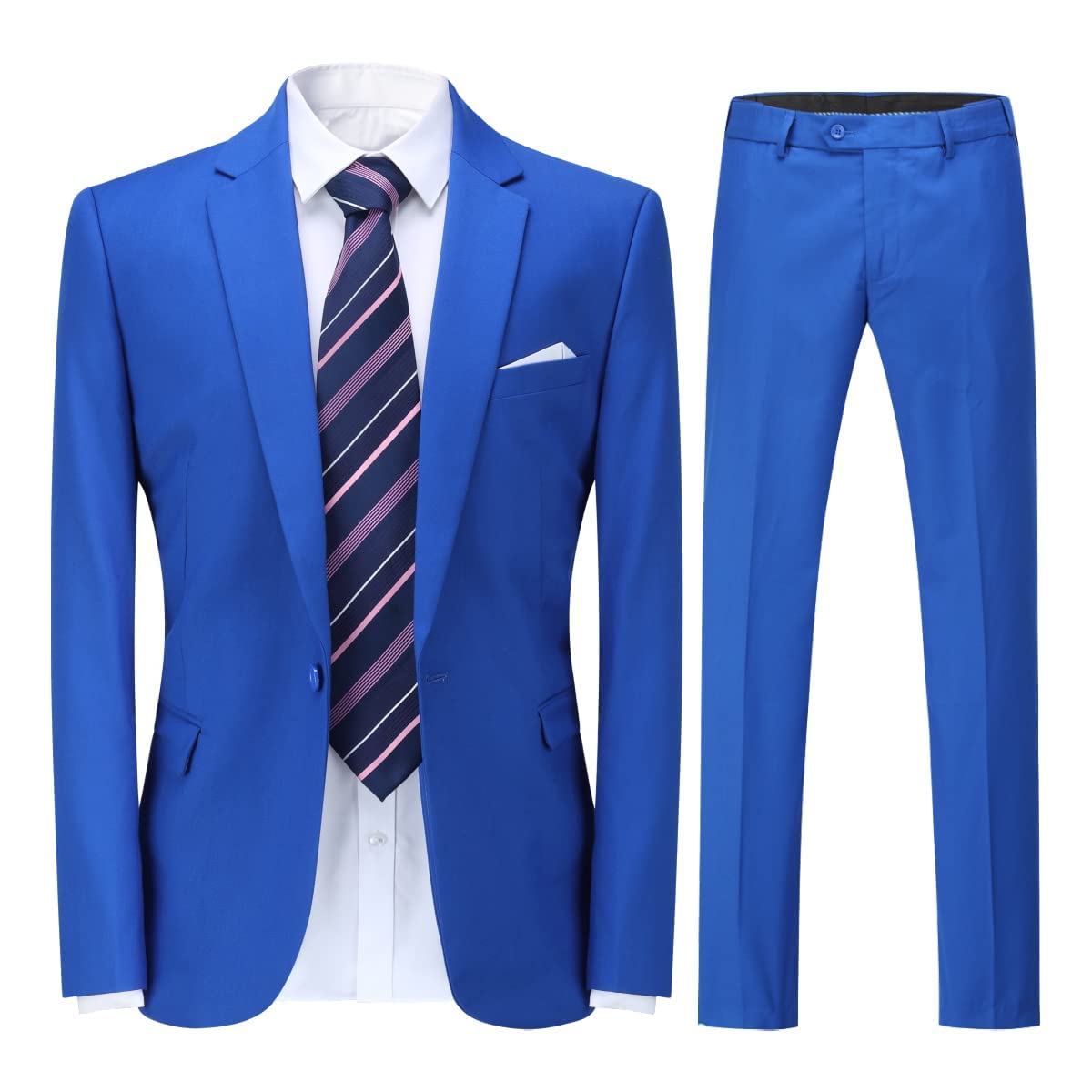 Cloudstyle Men's Suit Single-Breasted One Button Center Vent 2 Pieces Slim Fit Formal Suits