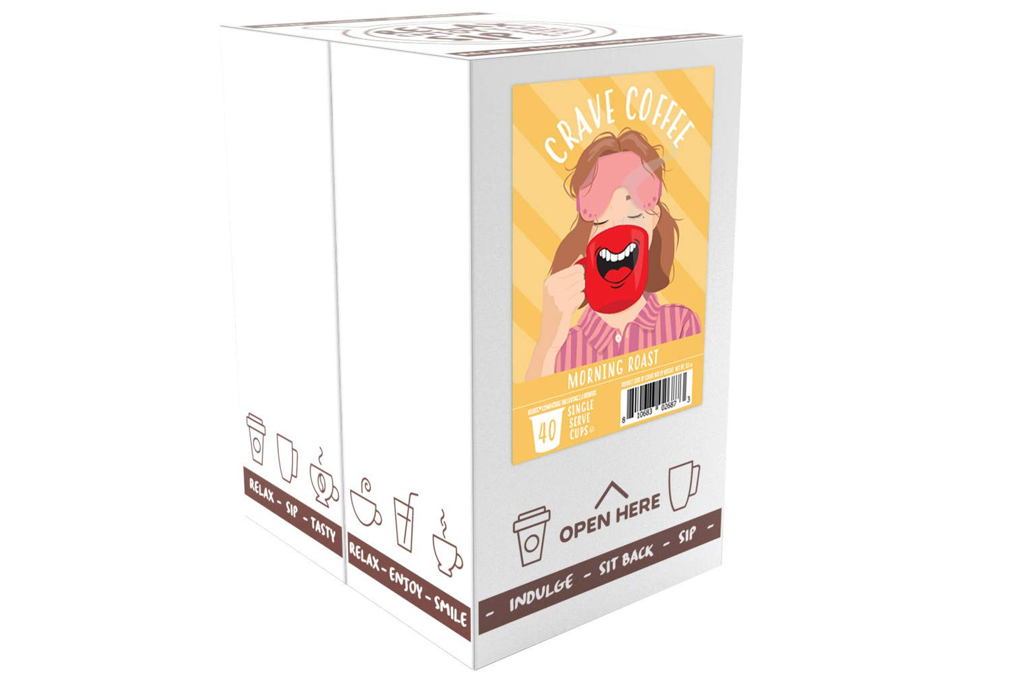 Crave Beverages Flavored Coffee Pods Sampler, Compatible with 2.0 K-Cup Brewers, Assorted Variety Pack, 100 Count